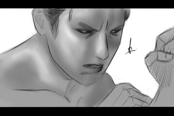 Shaded Bust Sketch of Mine from Yakuza